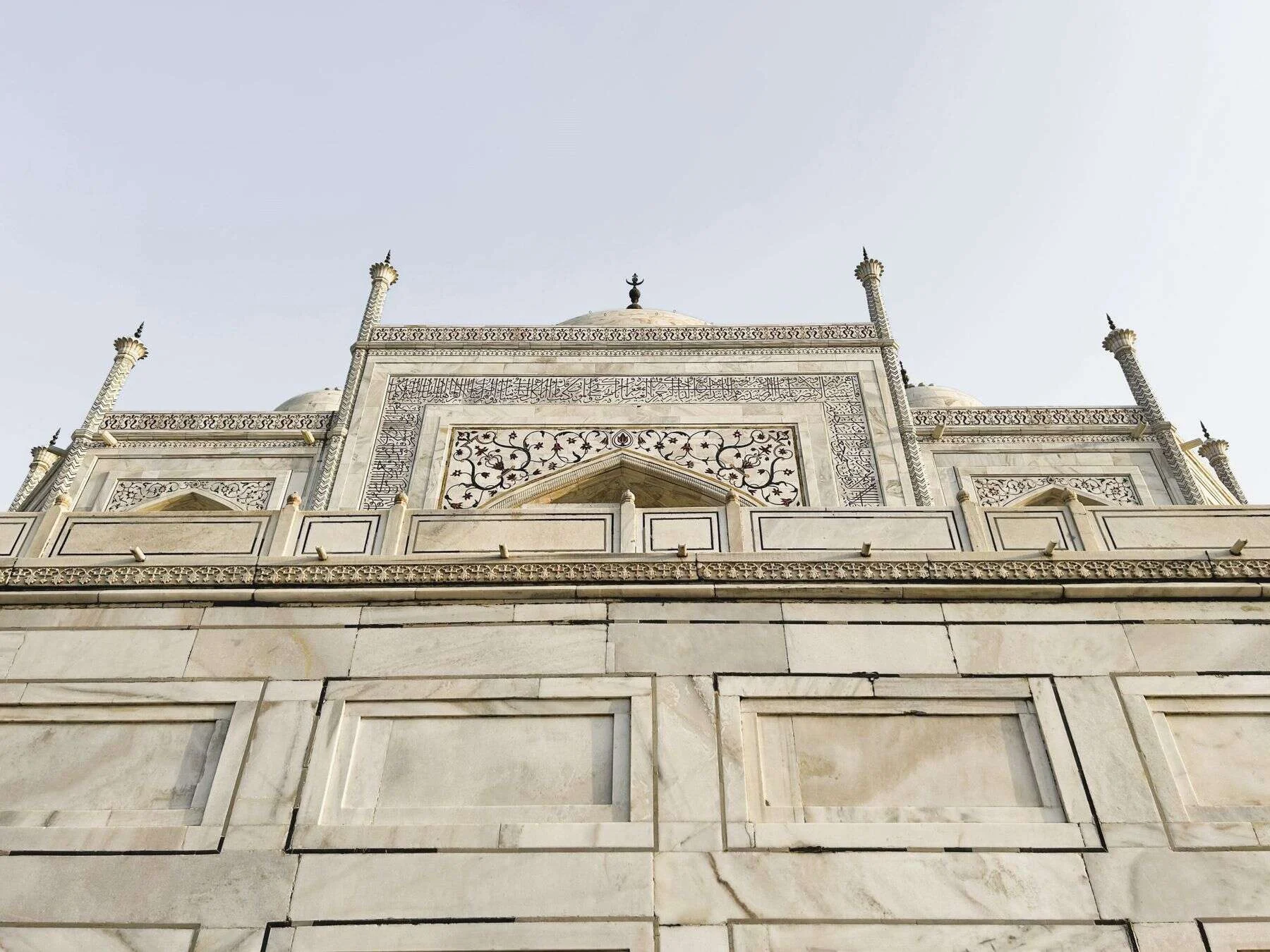 Detail of the Taj Mahal marble inlay work