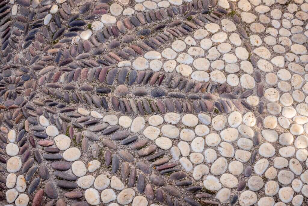Pebble mosaic pathway design
