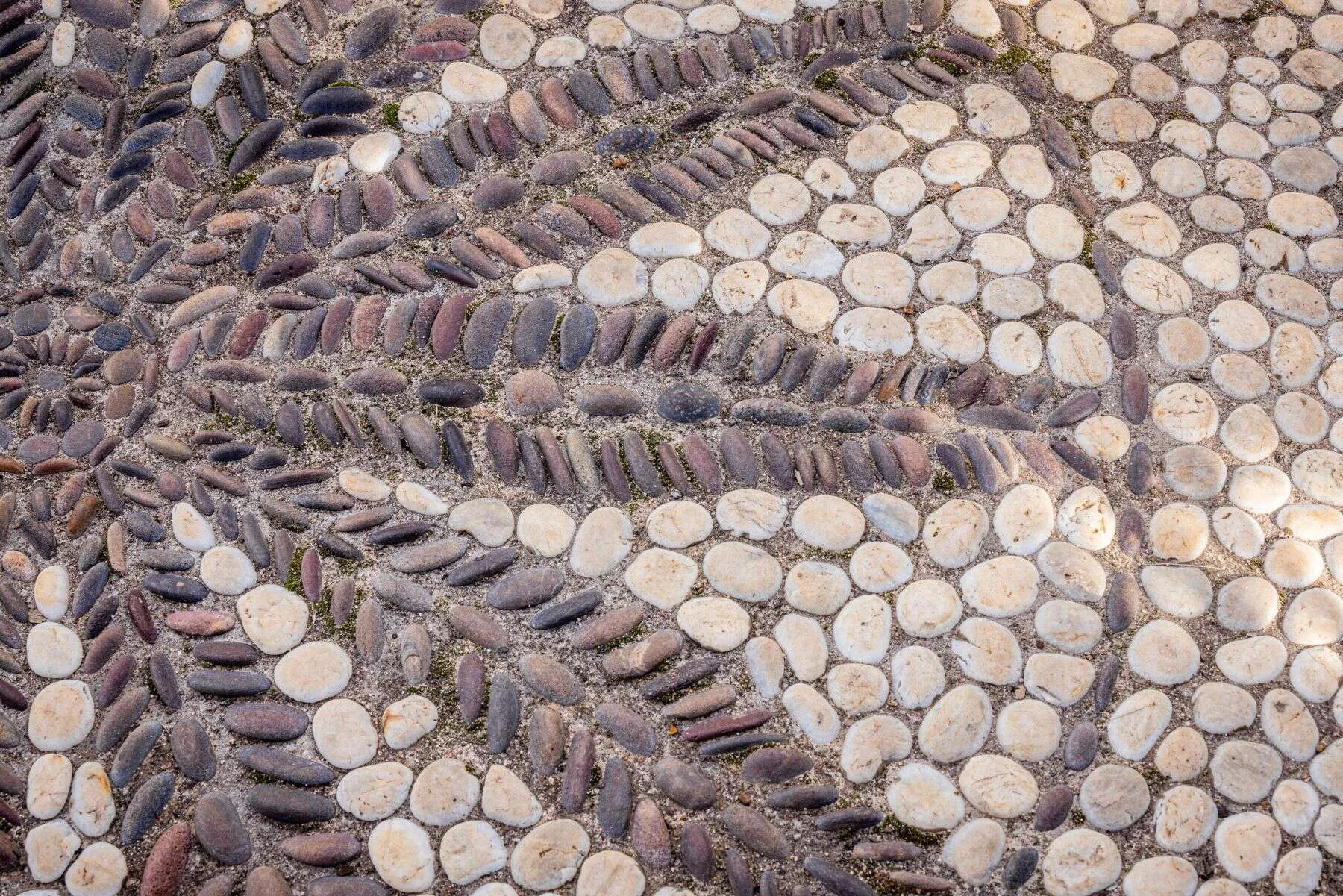 Pebble mosaic pathway design