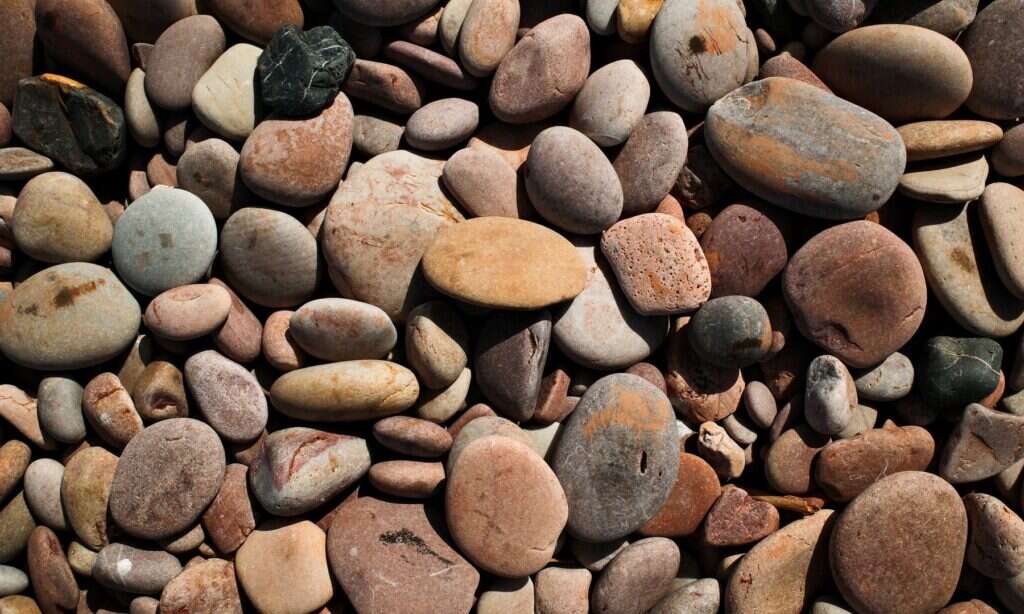 Colourful smooth pebbles